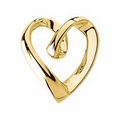 14K Yellow Heart Chain Slide Pendant